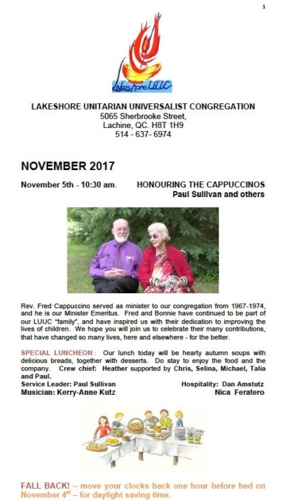 Sample Newsletter Front Page